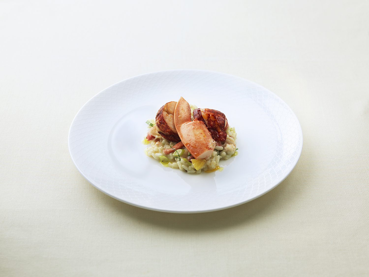 Lobster Risotto, Orange, Basil & Spring Onions