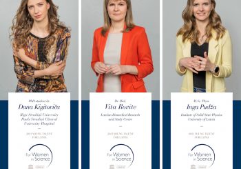 Трое латвийских ученых получили престижную премию L`ORÉAL Baltic «Женщинам в науке»