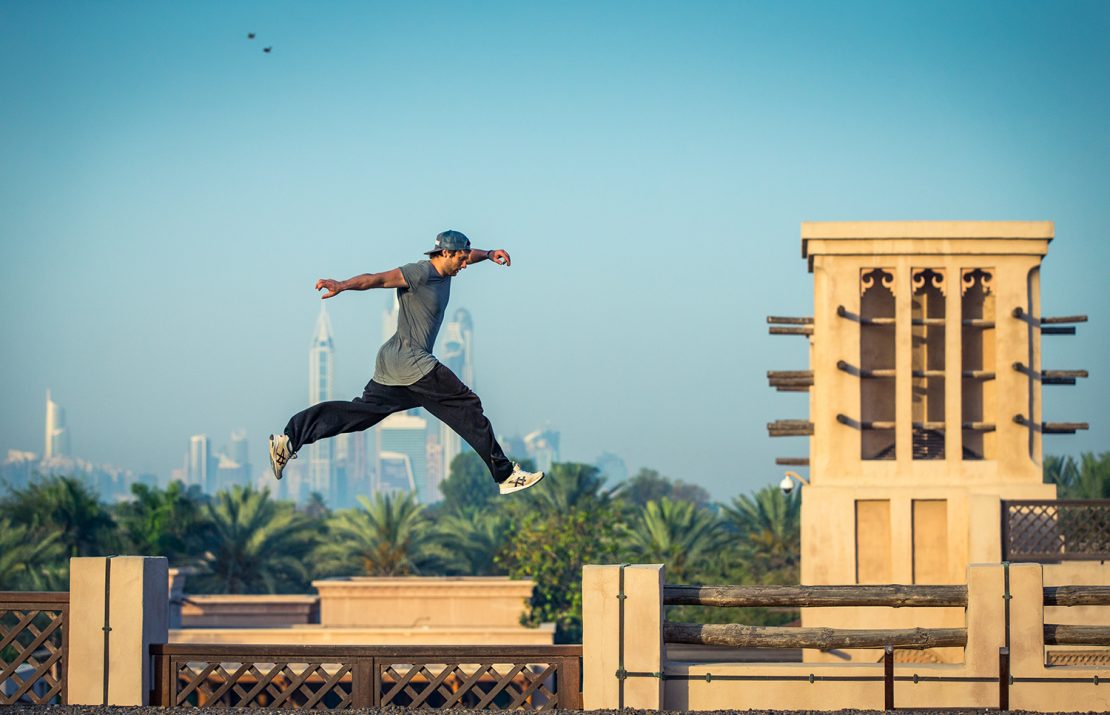 Паркур на крышах Madinat Jumeirah