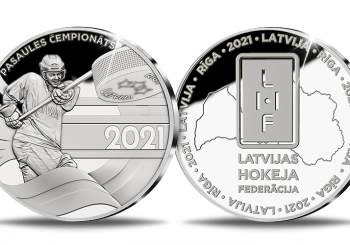 В честь сборной Латвии по хоккею и ее болельщиков выпущена особая медаль