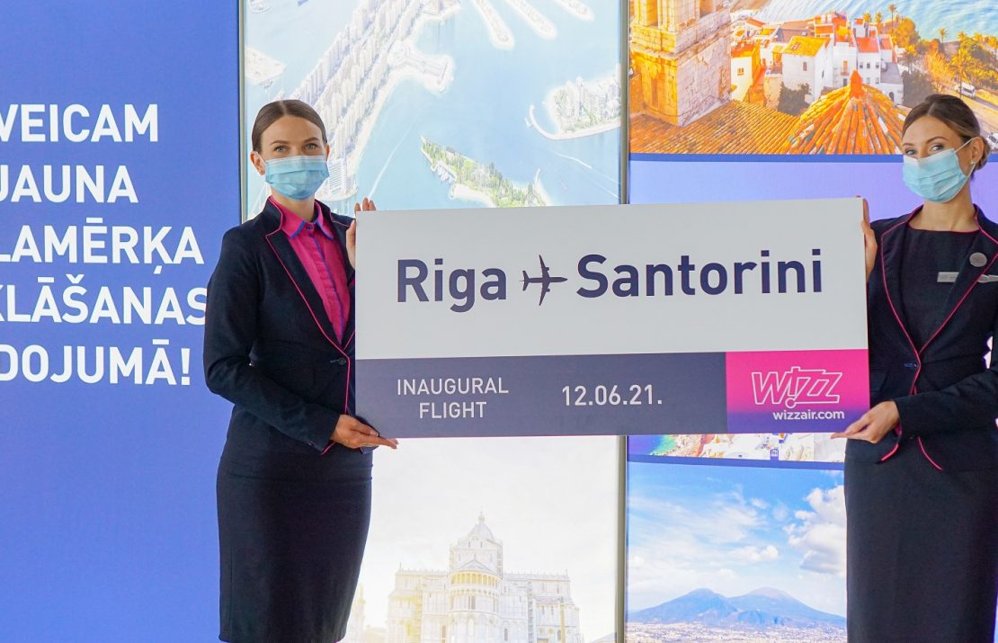 Открыт новый маршрут Wizz Air из Риги до великолепного Санторини