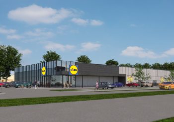 Недалеко от К. Улманя гатве начинается  строительство нового Lidl