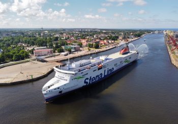 Новый современный паром Stena Line прибыл в Вентспилс